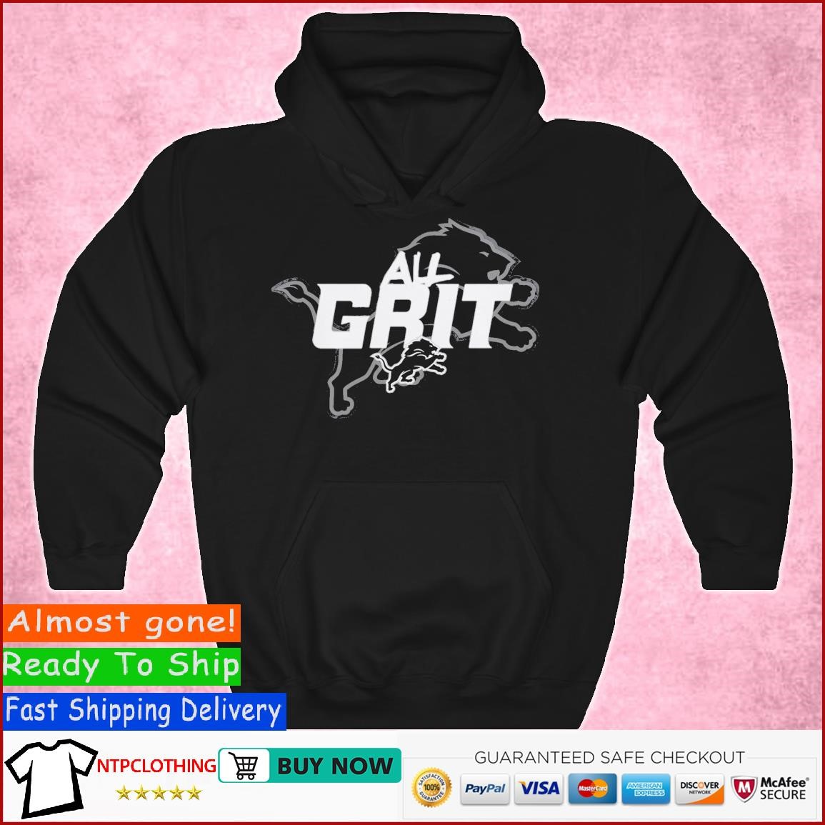 Official Detroit Lions All Grit Shirt, hoodie, sweater and long sleeve