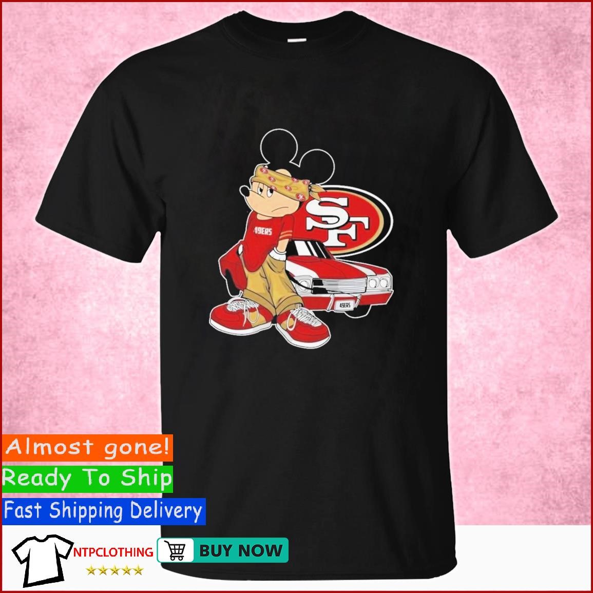 Mickey San Francisco 49ers Car T Shirt, hoodie, sweater, long