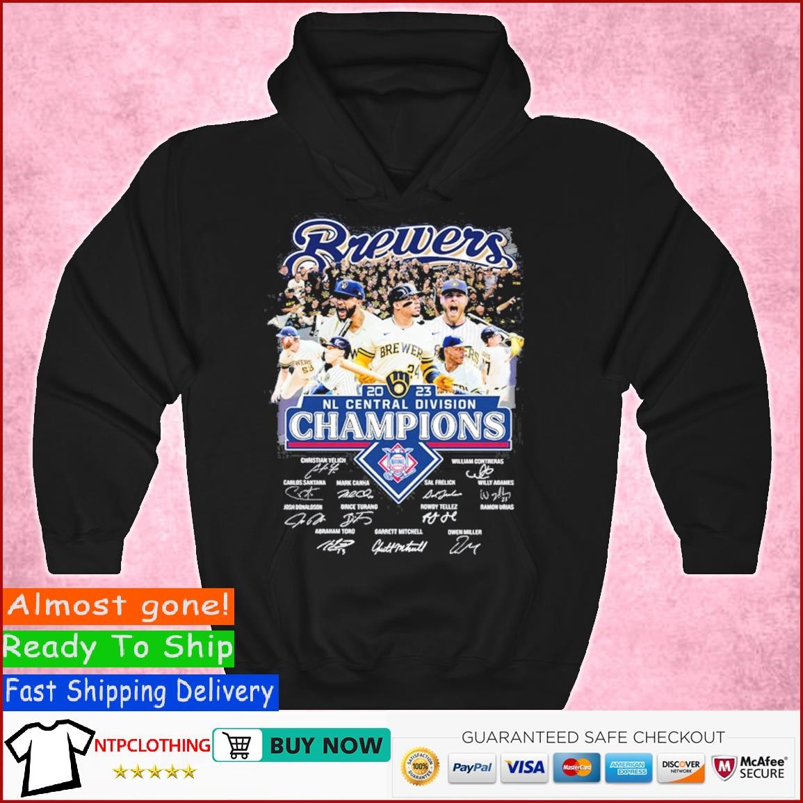 Milwaukee Brewers 2023 NL Central Division Champions 2023 Signatures Shirt,  hoodie, sweater, long sleeve and tank top