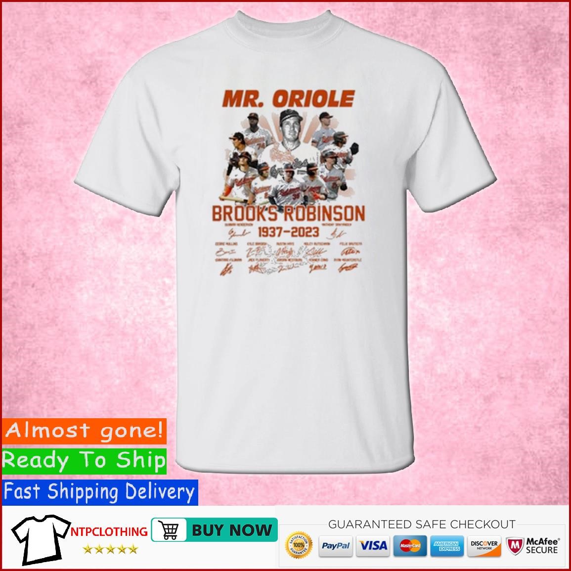 Mr. Oriole Brooks Robinson 1973-2023 signatures shirt