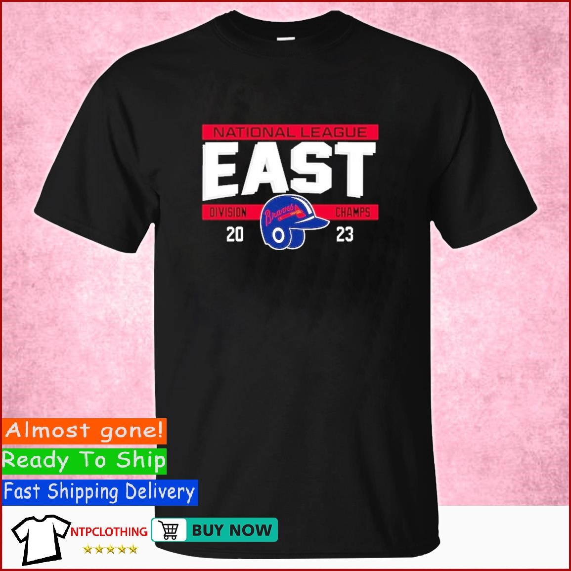 MLB Atlanta Braves National League East Champions 2023 CUSTOM Hoodie -   Worldwide Shipping