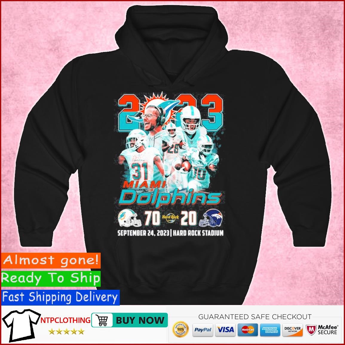 2023 Dolphins Beat Broncos Fins Up Miami Dolphins September 24, 2023 Hard  Rock Stadium shirt, hoodie, sweater, long sleeve and tank top