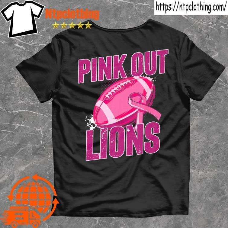 Official Breast Cancer Pink Out Lions Football Shirt, hoodie