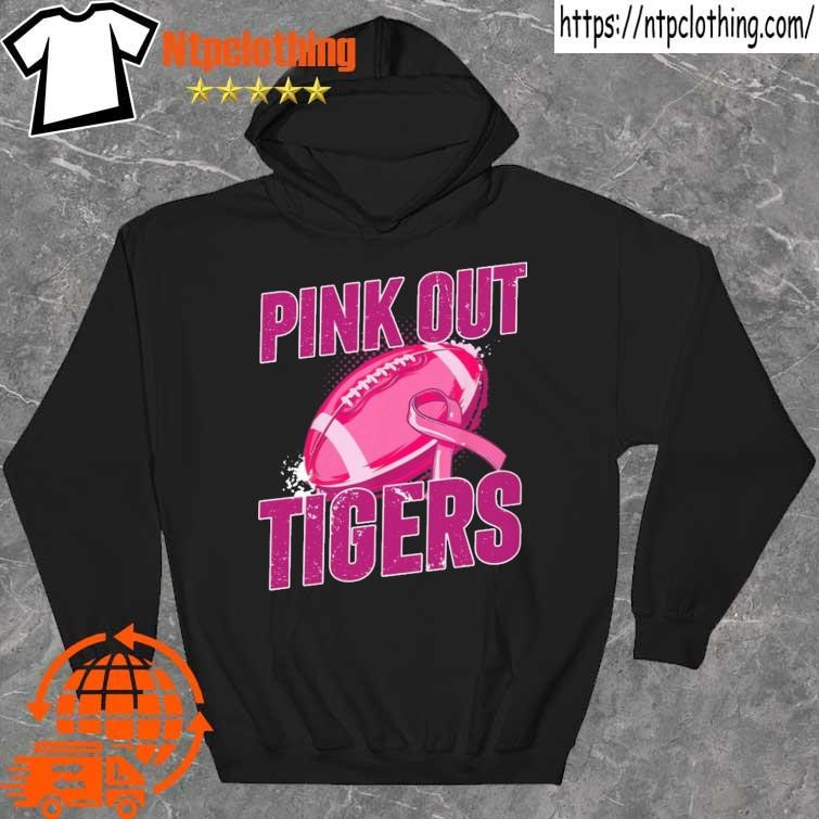 Breast Cancer Pink Out Tigers Football Shirt, hoodie, longsleeve,  sweatshirt, v-neck tee