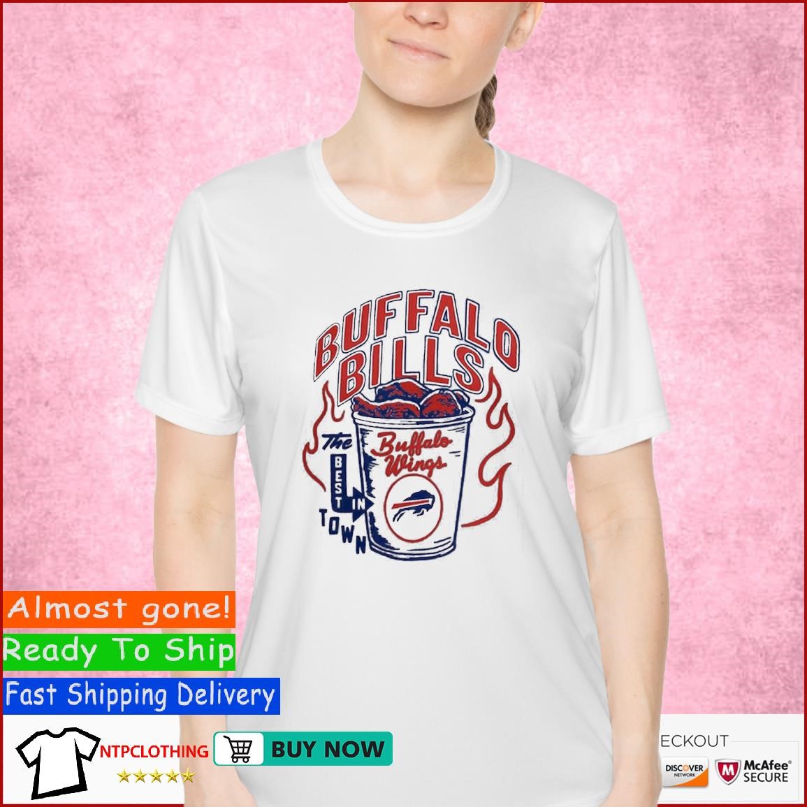 Buffalo Bills The Best In Town Buffalo Wings T-Shirt