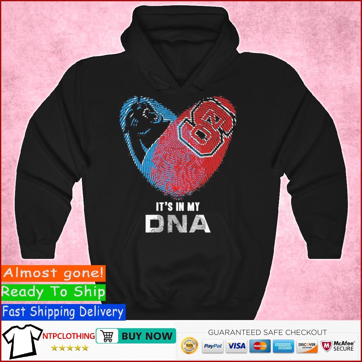 Carolina Panthers and NC State Wolfpack it's in my DNA logo shirt, hoodie,  sweater, long sleeve and tank top