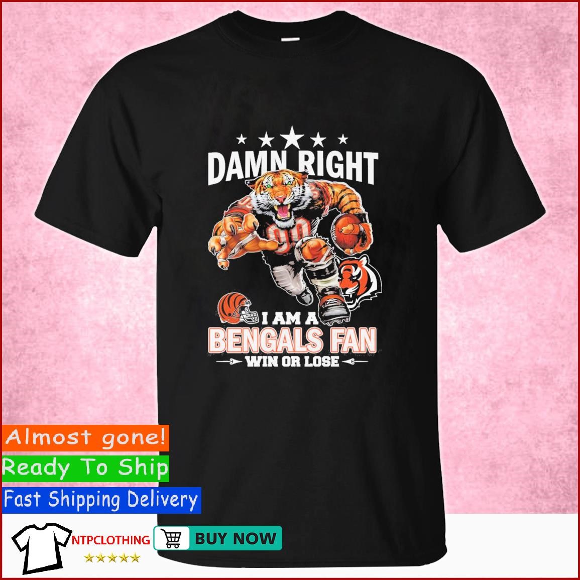 Blood Inside me damn right I am a Cincinnati Bengals fan now and forever  shirt - Limotees