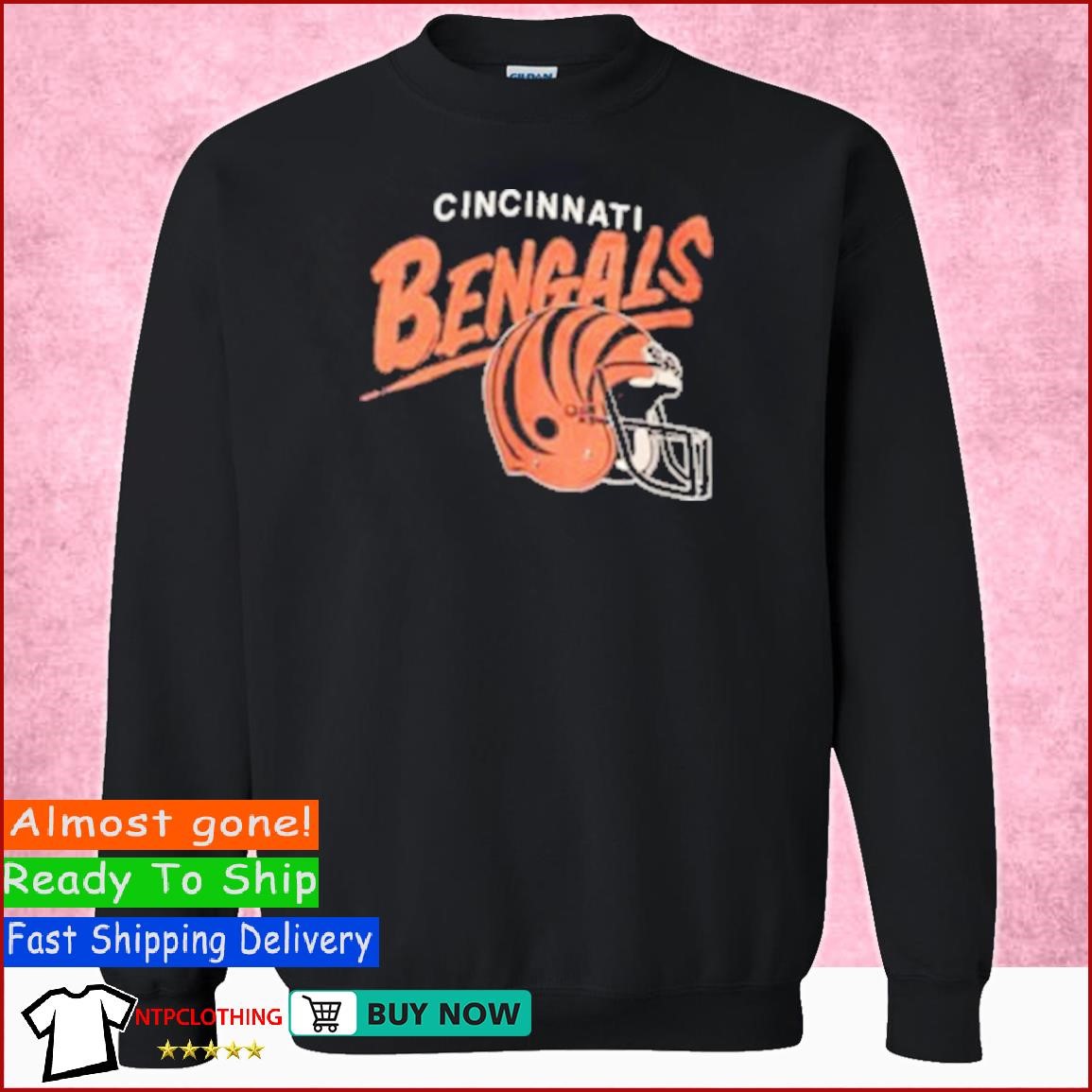 Cincinnati Bengals Sweatshirt, Vintage Style Go Bengals 2022 Football  Crewneck