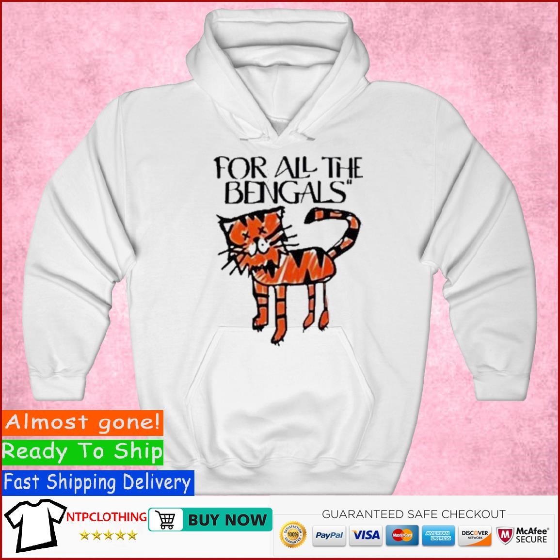 Official For All The Bengals Tiger Shirt, hoodie, sweater, long