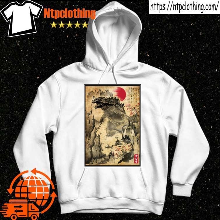 Official Gojira in Japanese Woodblock Shirt hoddie.jpg