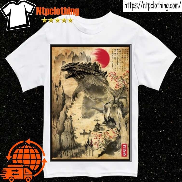 Official Gojira in Japanese Woodblock Shirt