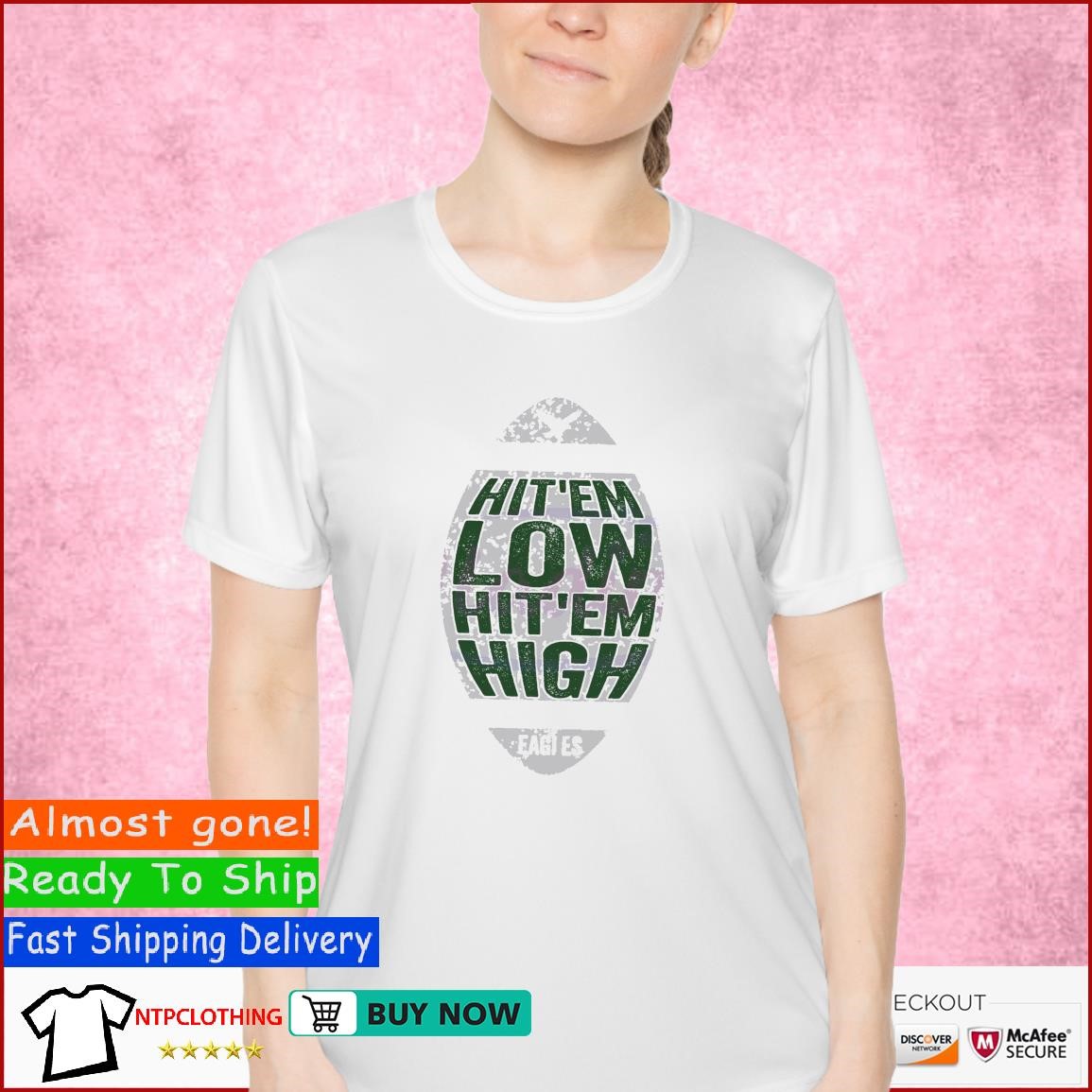 Hit 'Em Low Hit 'Em High Sweatshirt Philadelphia Eagles Shirt