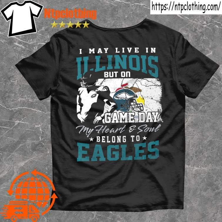 I may live in new york but on game day my heart and soul belongs to chicago  bears shirt - Limotees