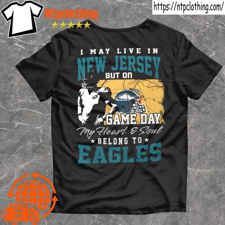 Official I may live in Michigan but on game day my heart and soul belong to Eagles  shirt, hoodie, sweater, long sleeve and tank top