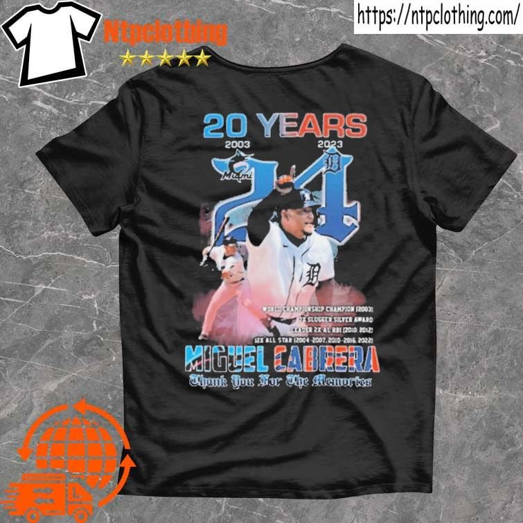 Official miguel cabrera 20 years detroit tigers thanks for the