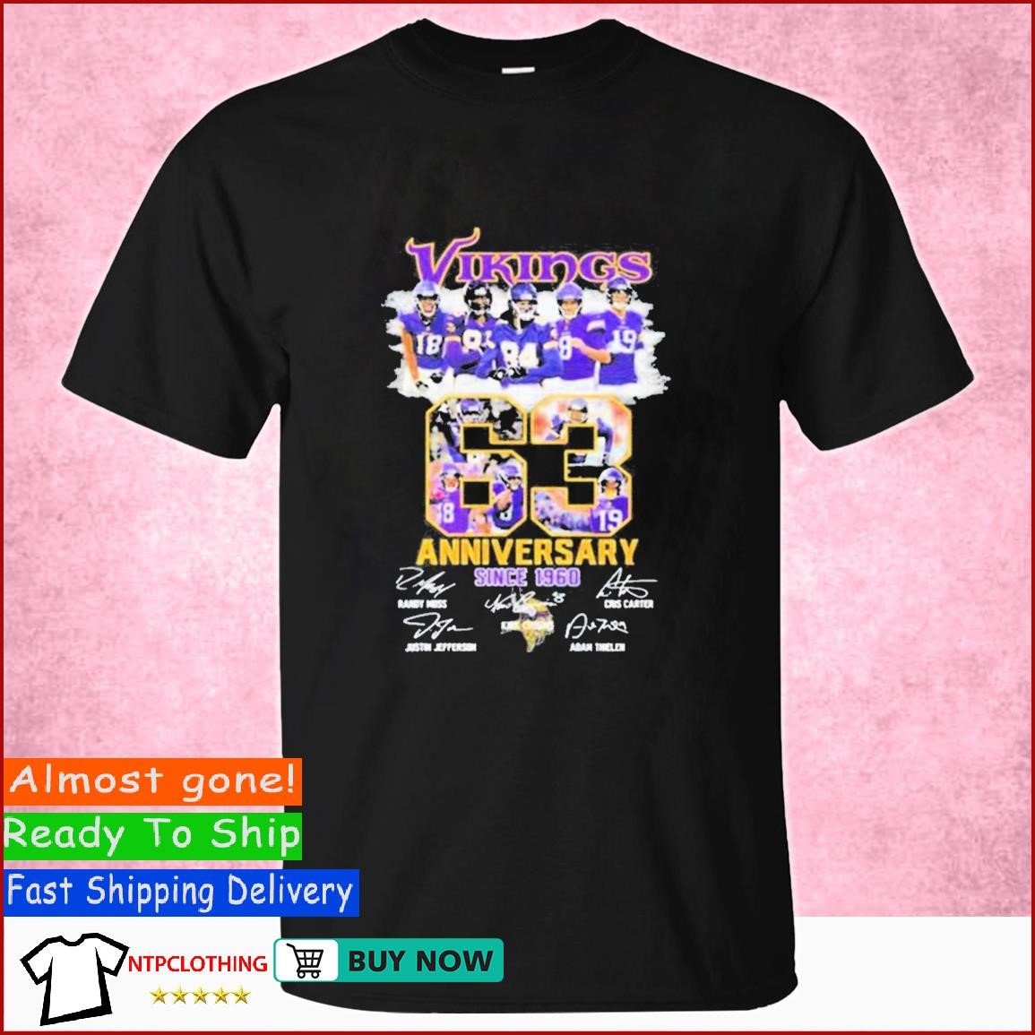 Minnesota Vikings 63 Anniversary Since 1960 Shirt