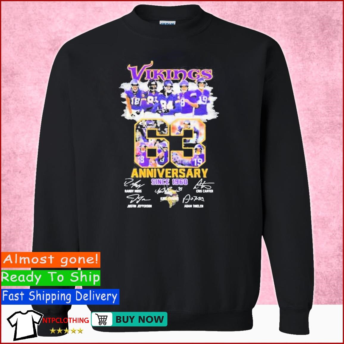 Official Minnesota vikings 63 anniversary since 1960 T-shirt, hoodie, tank  top, sweater and long sleeve t-shirt