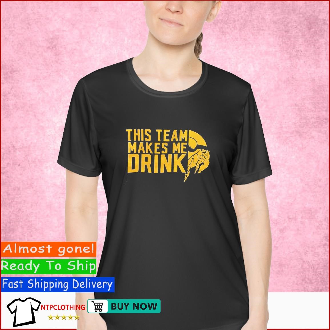 Minnesota Vikings This Team Makes Me Drink Shirt