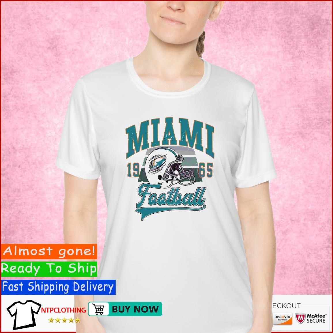 Throwback Miami Football T-shirt Vintage Dolphins Football 