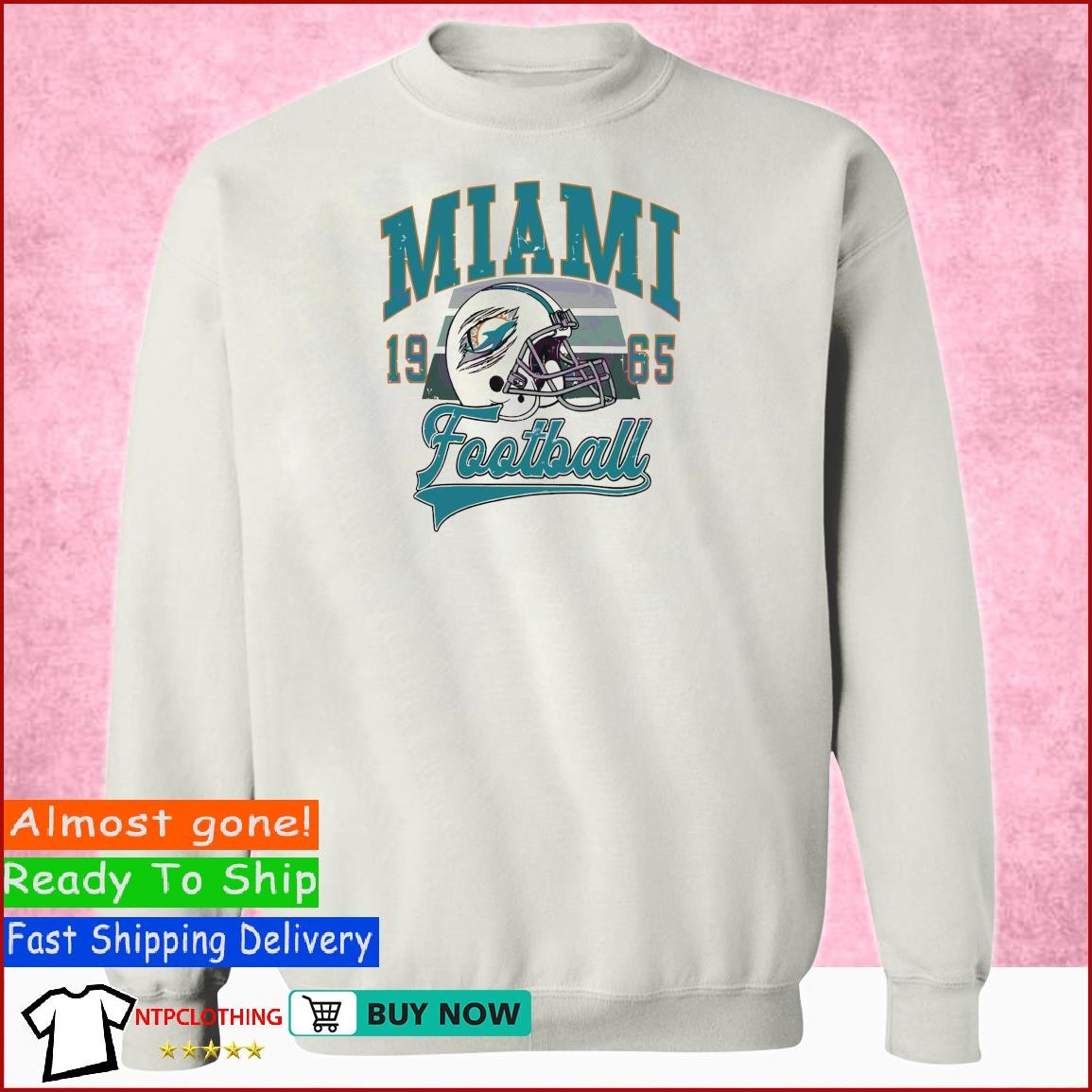 Vintage Miami Football Crewneck Sweatshirt Miami Football 