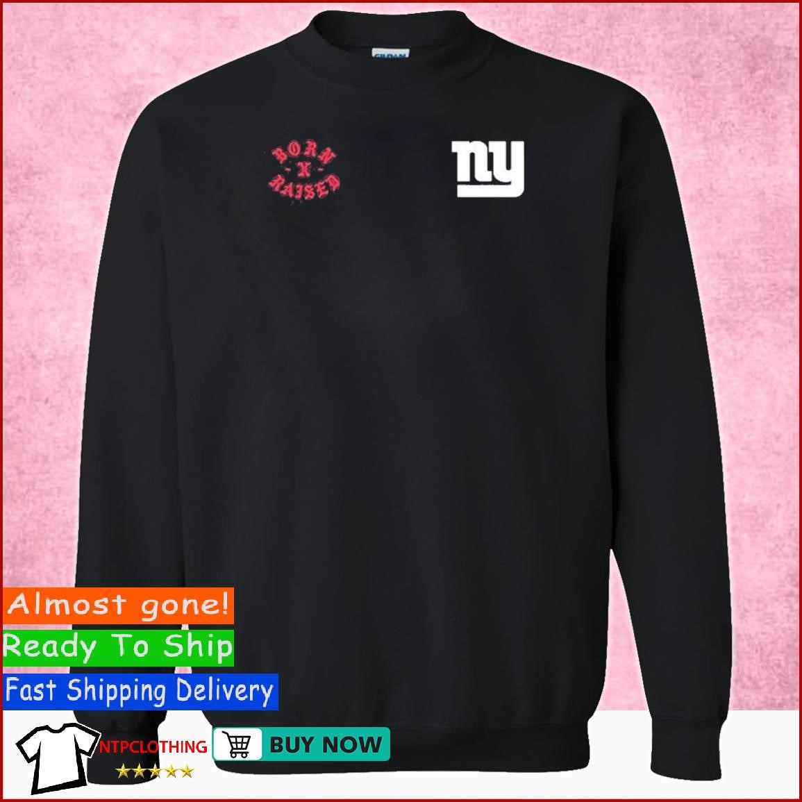 Born X Raised Black New York Giants Shirt, hoodie, sweater, long