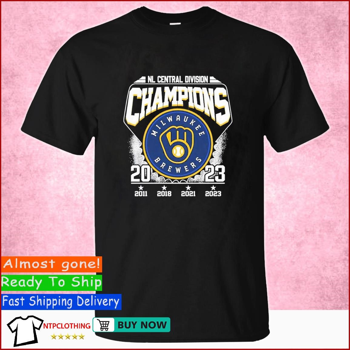 NL Central Divison Champions Milwaukee Brewers 2011 2018 2021 2023