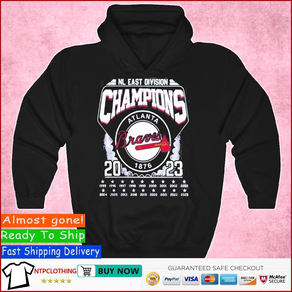 The Braves 1995-2023 NL East Division Champions shirt, hoodie, sweater,  long sleeve and tank top