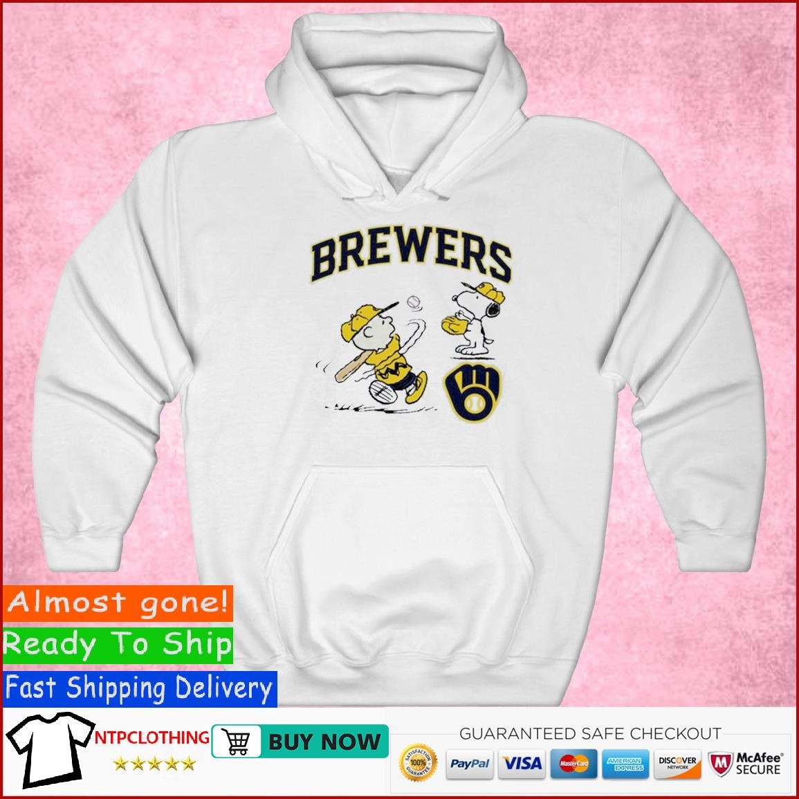 Peanuts Charlie Brown And Snoopy Playing Baseball Milwaukee Brewers shirt,  hoodie, sweater, long sleeve and tank top