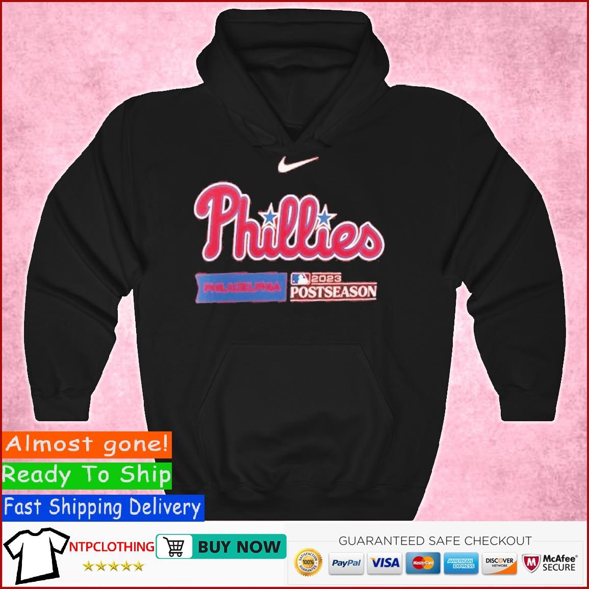 Philadelphia Phillies Nike 2023 Postseason Authentic Collection Dugout  Performance Pullover Hoodie - Red