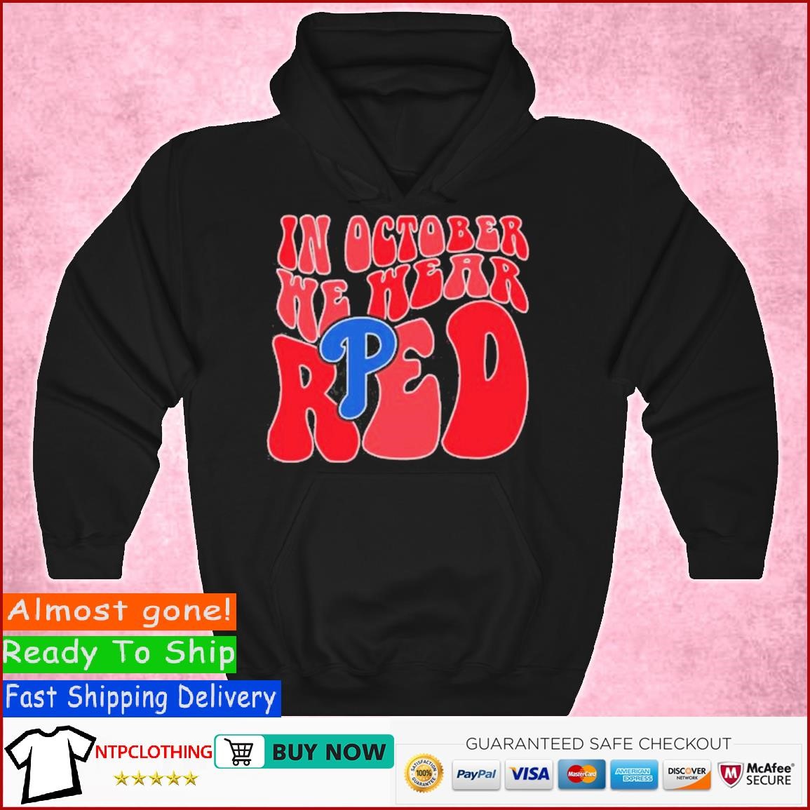 Phillies Take October Shirt Wear Red For Phillies Red October Phillies Shirt  In October We Wear Red Ghost Shirt, hoodie, sweater, long sleeve and tank  top