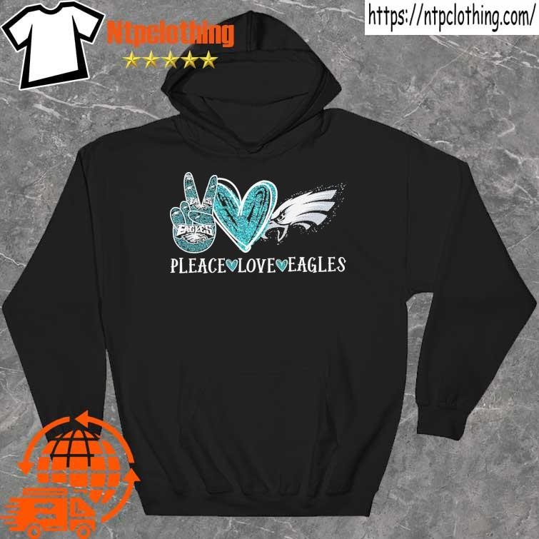 Pleace Love Philadelphia Eagles T-shirt - Shibtee Clothing