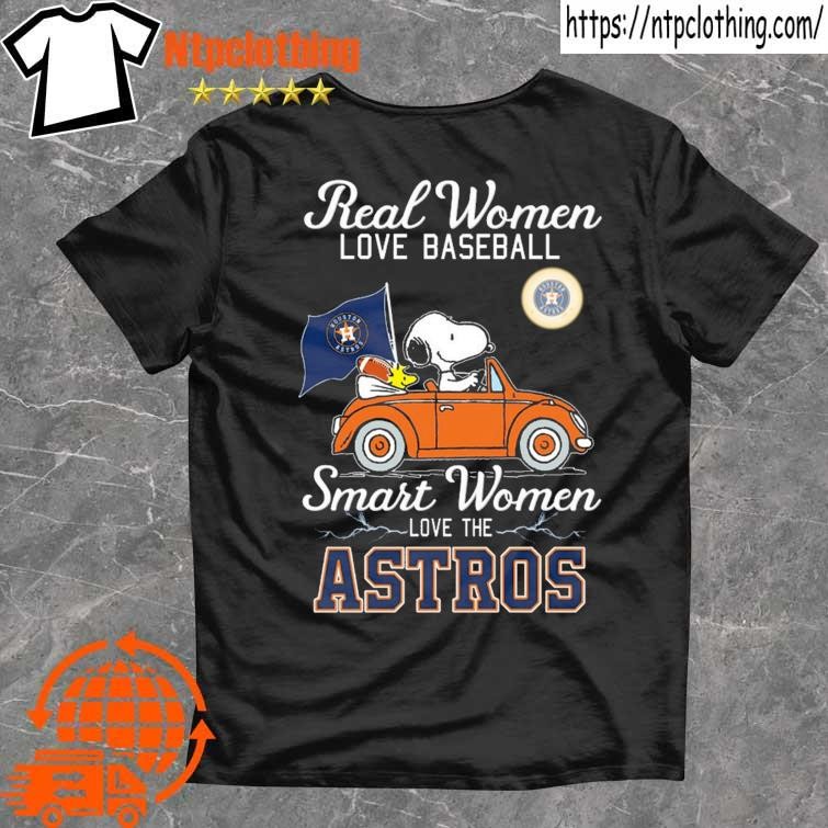 Official Real women love football smart women love the Astros and Snoopy  and Woodstock driving car shirt, hoodie, sweater, long sleeve and tank top