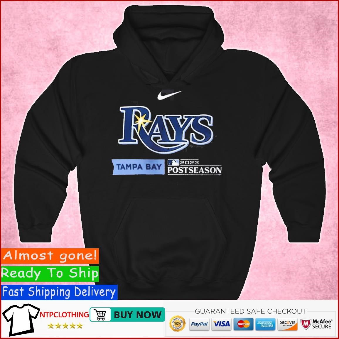 Nike Logo Tampa Bay Rays Shirt - High-Quality Printed Brand