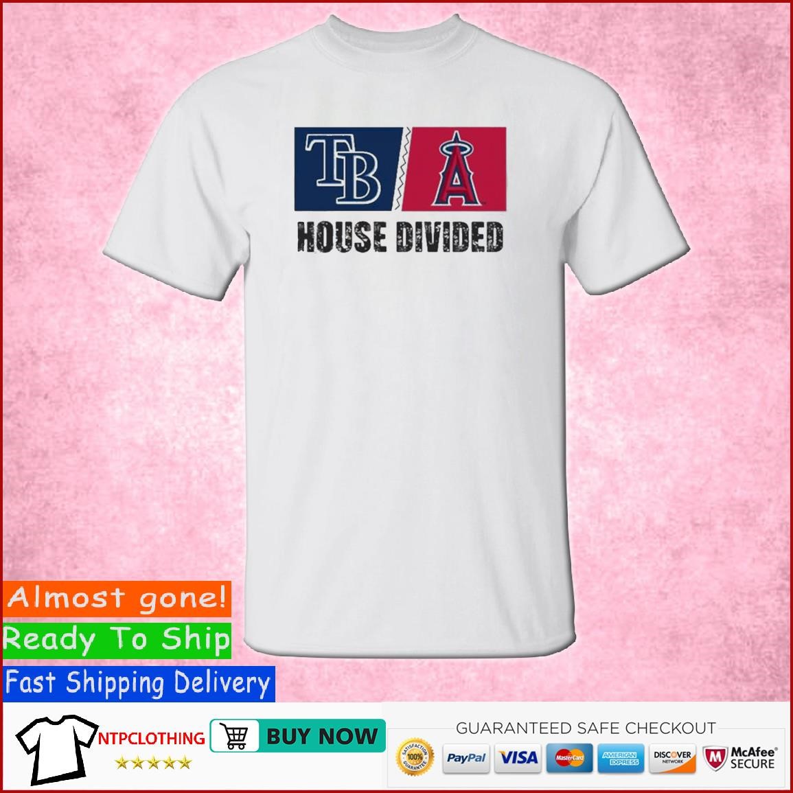 Official Tampa Bay Rays Vs Los Angeles Angels House Divided Shirt