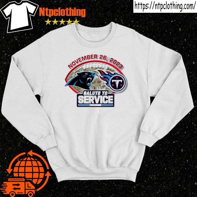 Carolina panthers vs tennessee titans gameday salute to service november 26  2023 shirt, hoodie, sweater, long sleeve and tank top