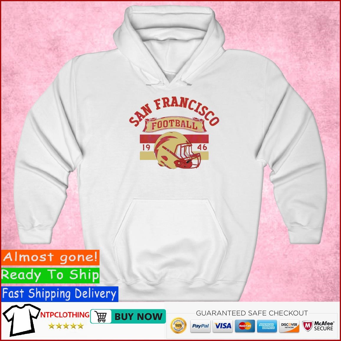 San Francisco 49ers Helmet Retro Hoodie