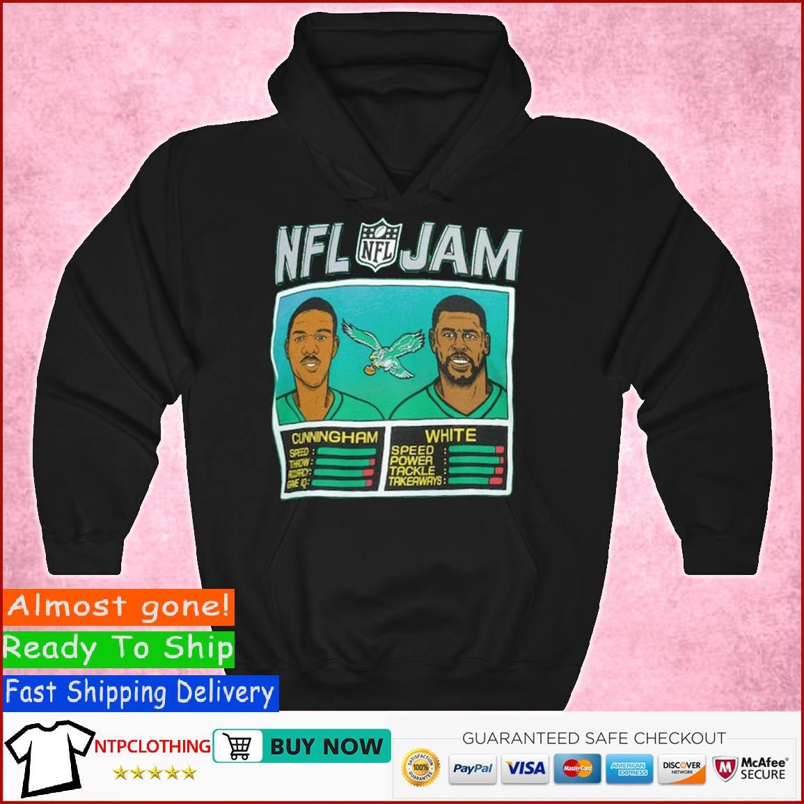 NFL Jam Eagles White And Brown T Shirt Homage