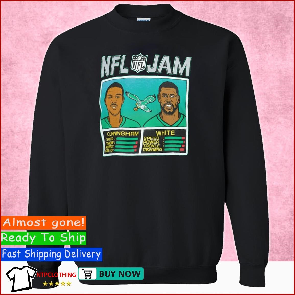 NFL Jam Eagles White And Brown T Shirt Homage