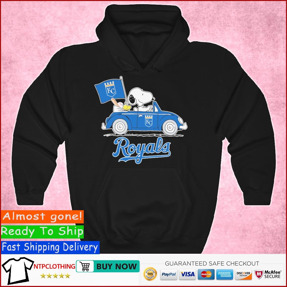 Snoopy and Woodstock driving car Kansas City Royals shirt, hoodie