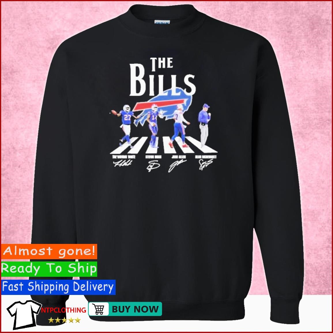 Buffalo Bills Road Name & Number Long Sleeve T-Shirt - Josh Allen