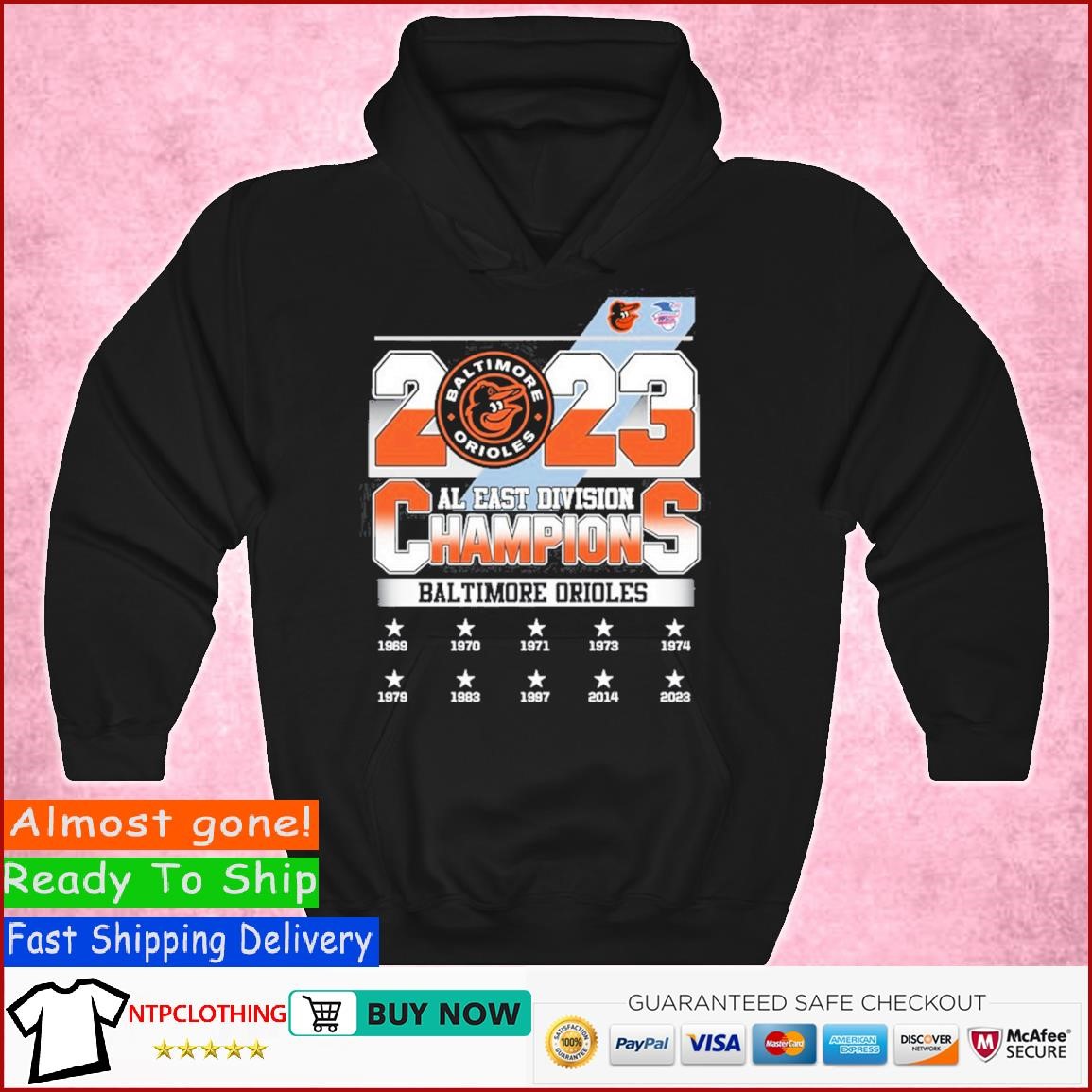 Baltimore Orioles AL East Division Champions 2023 shirt, hoodie