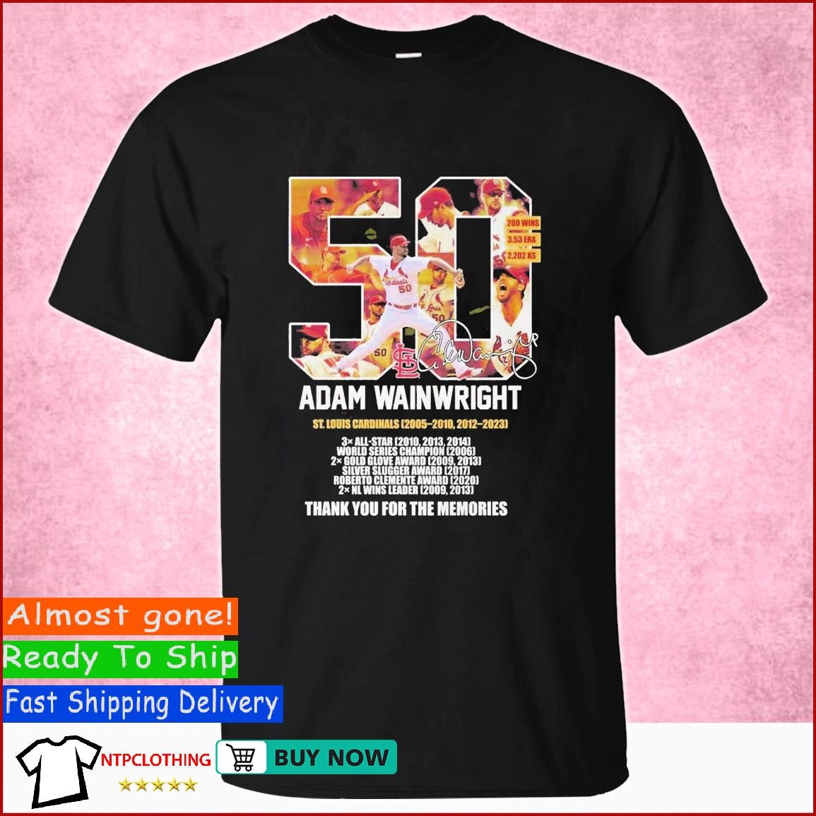 Adam Wainwright T-Shirts for Sale