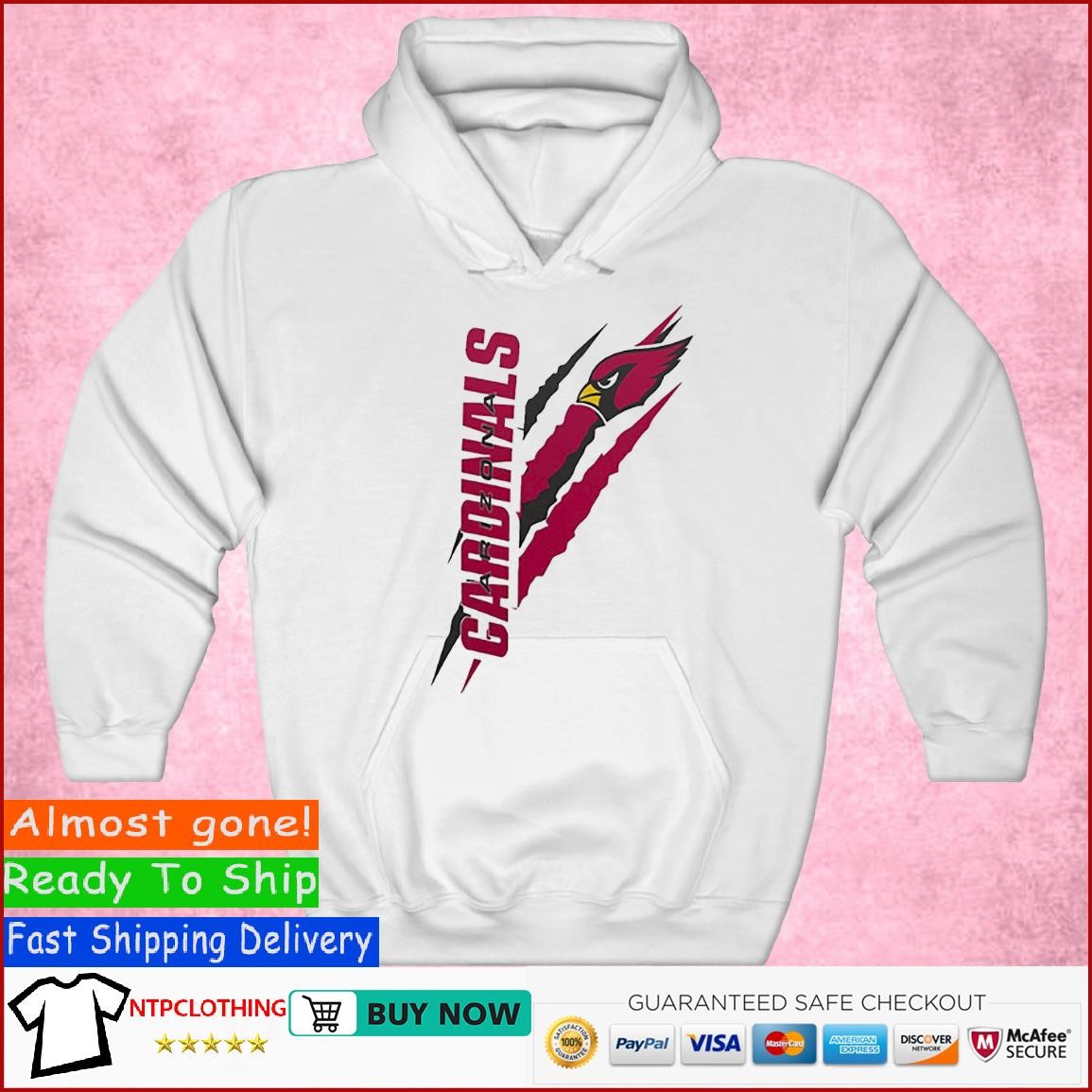 Arizona Cardinals Starter Color Scratch T-Shirt - NextlevelA