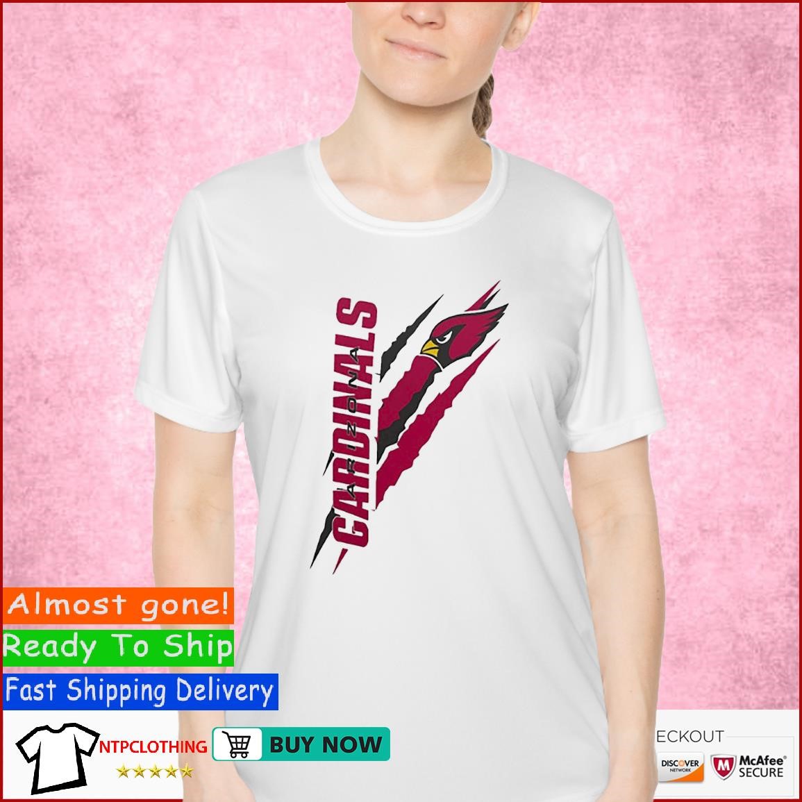 Arizona Cardinals Starter Color Scratch T-shirt