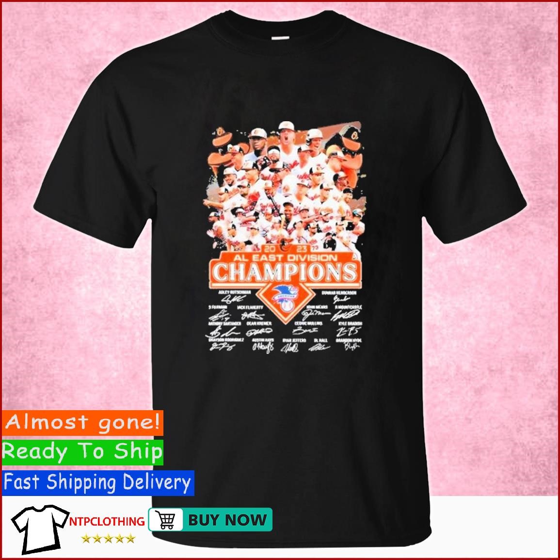 Baltimore Orioles 2023 Al East Division Champions Signatures Shirt