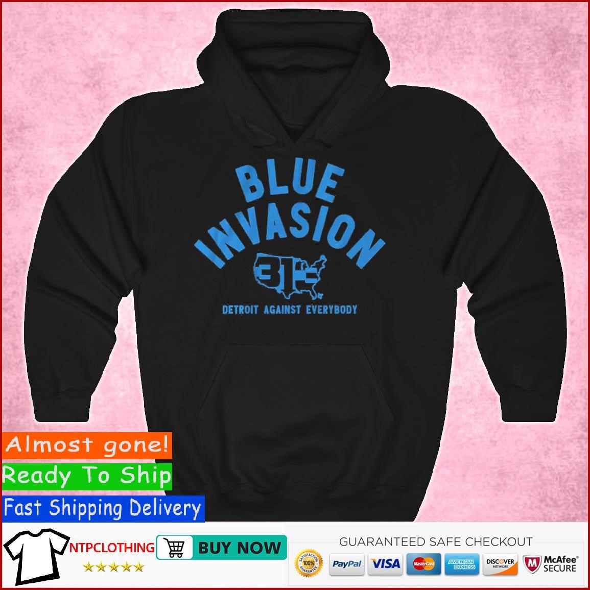 Blue Invasion 313 Detroit Lions Against Everybody T-Shirts, hoodie, sweater,  long sleeve and tank top