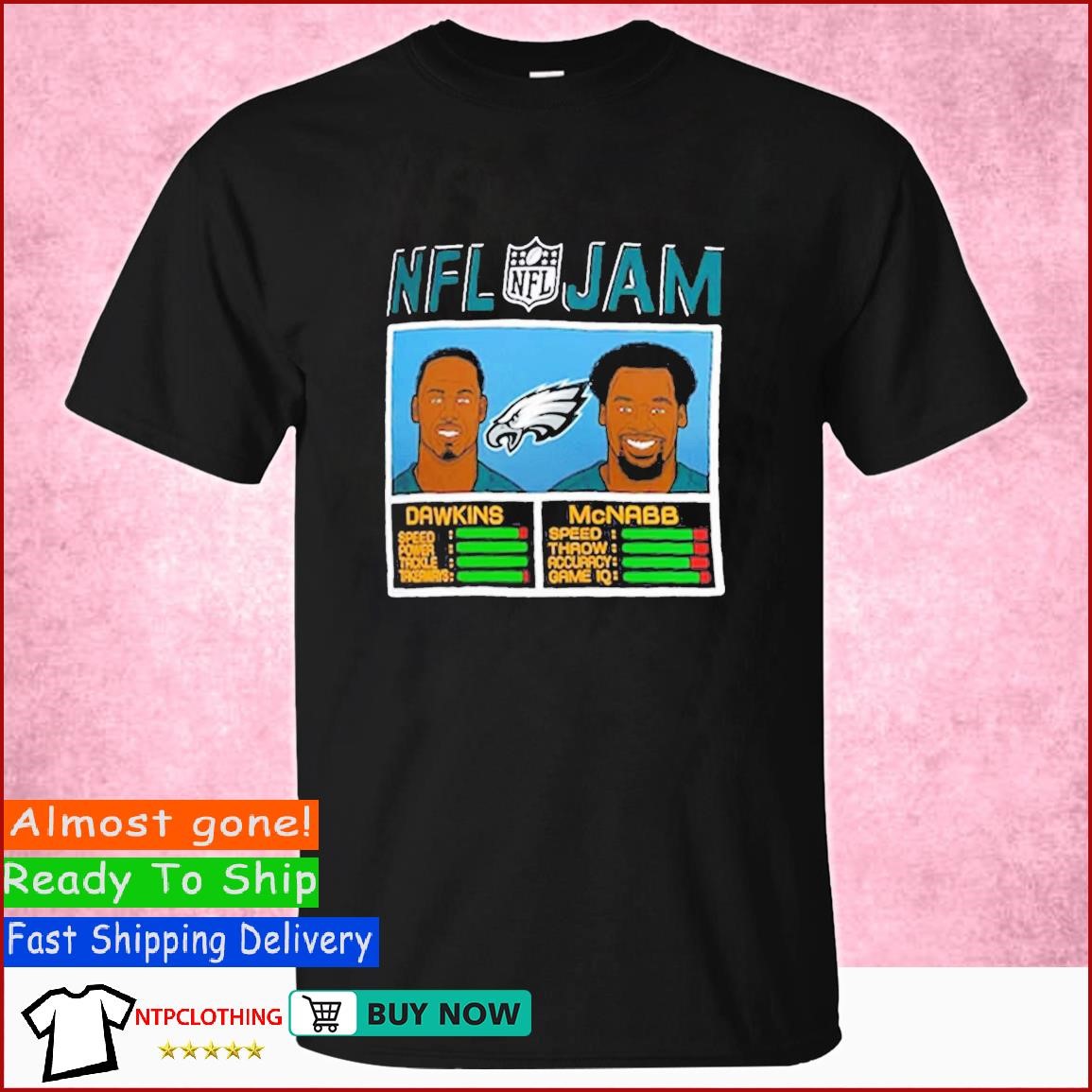 Men's Homage Brian Dawkins & Donovan McNabb Heathered Charcoal