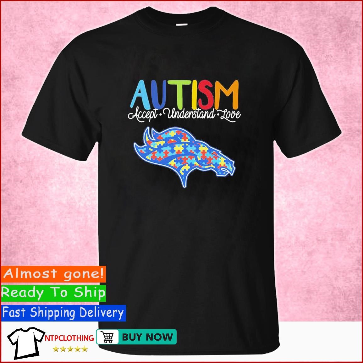 Denver Broncos NFL Special Autism Awareness Design Hoodie T Shirt