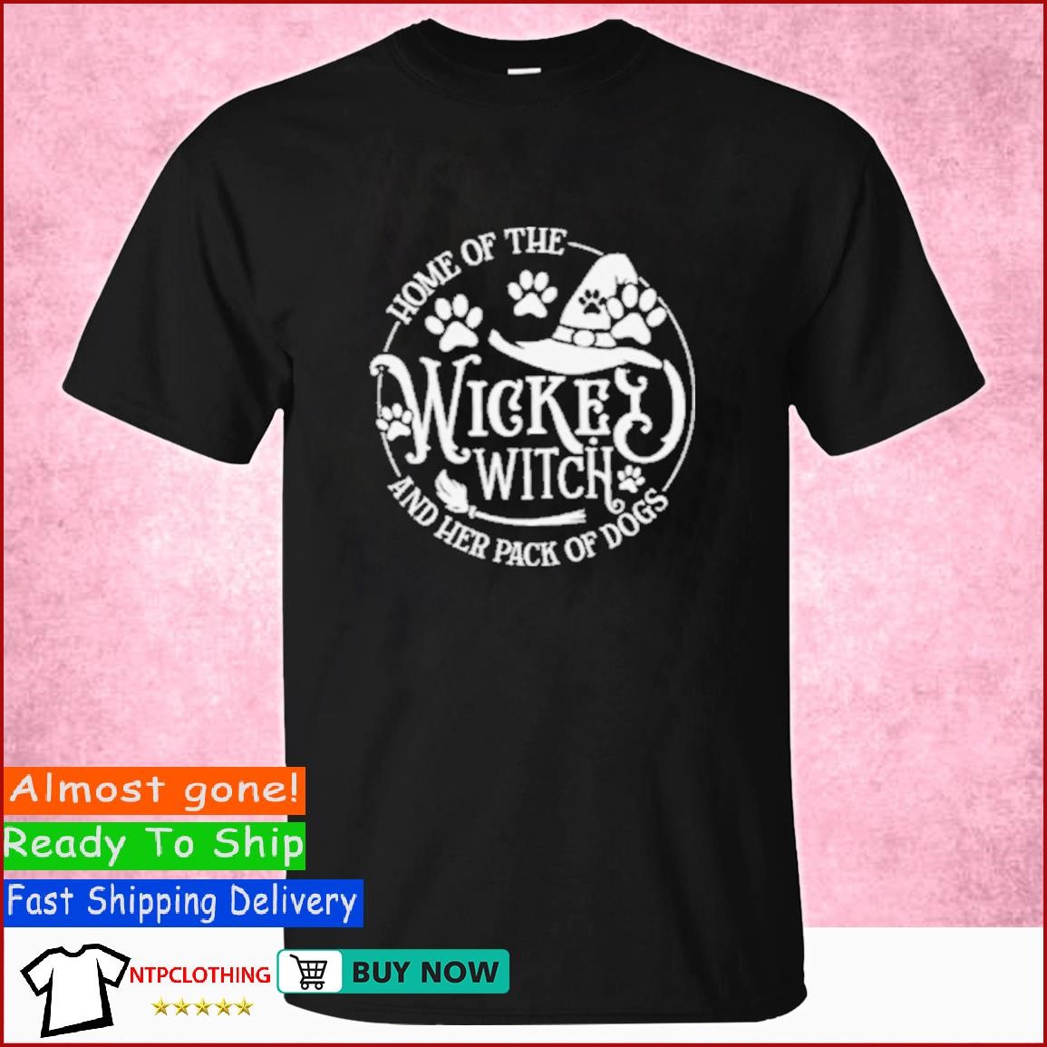 Halloween Home Of The Wicked Witch And Her Pack Of Dogs T Shirt