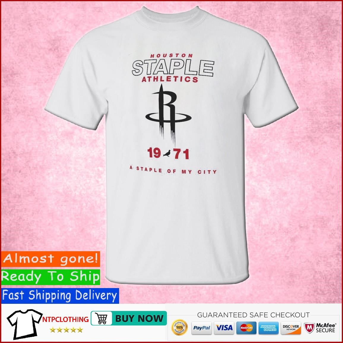 Men's NBA x Staple White Houston Rockets Home Team T-Shirt Size: Large